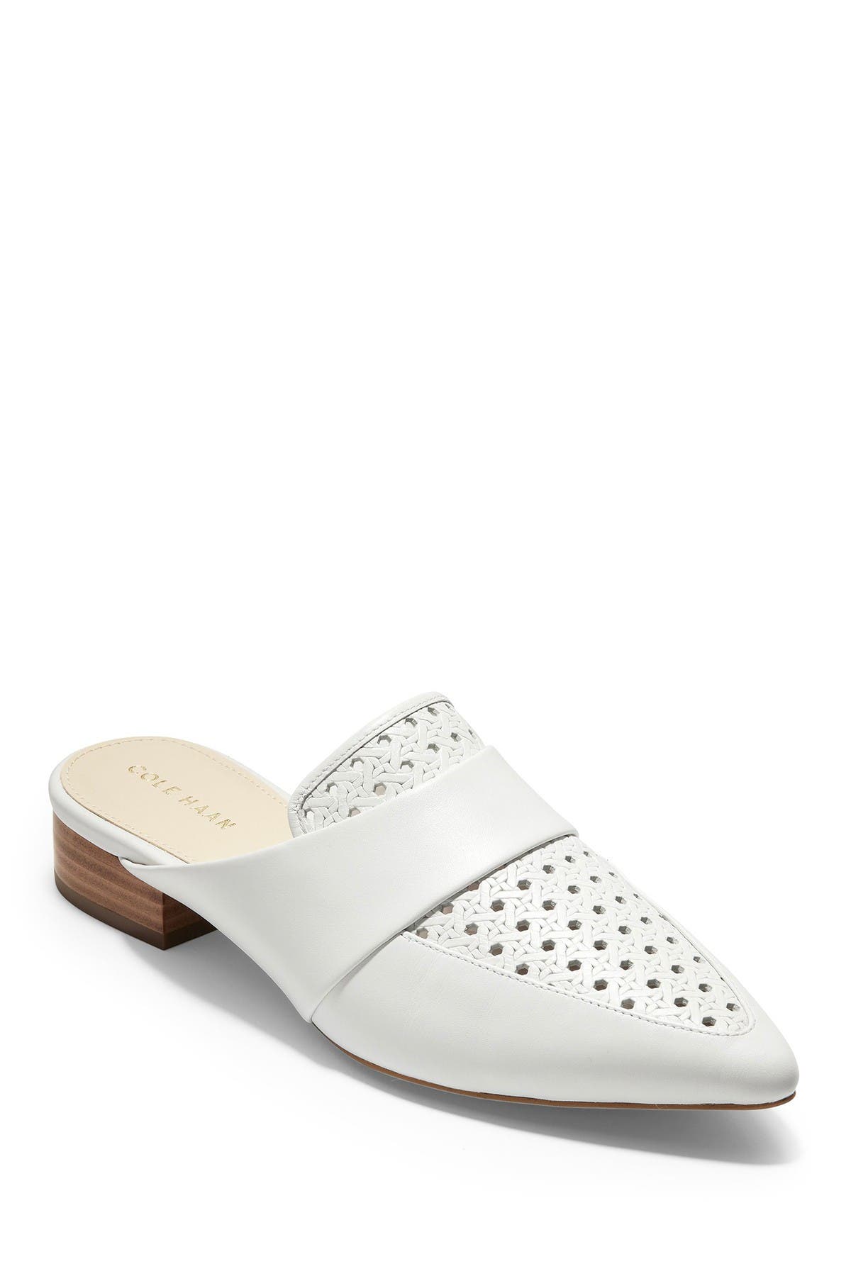 cole haan white mules