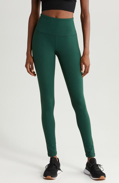 Lululemon Leggings Womens 4 Black And Green Spotted Print Athletic