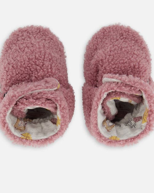 Shop Deux Par Deux Baby Girl's Soft Fleece Slippers Woodrose