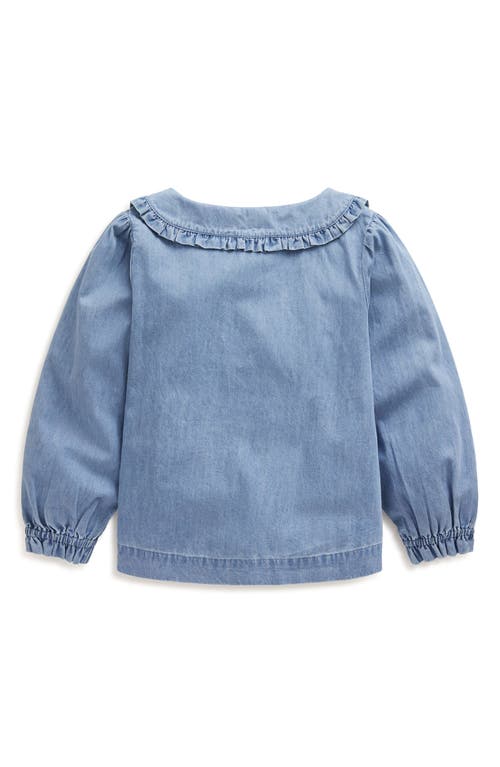 Shop Mini Boden Kids' Cotton Chambray Button-up Shirt