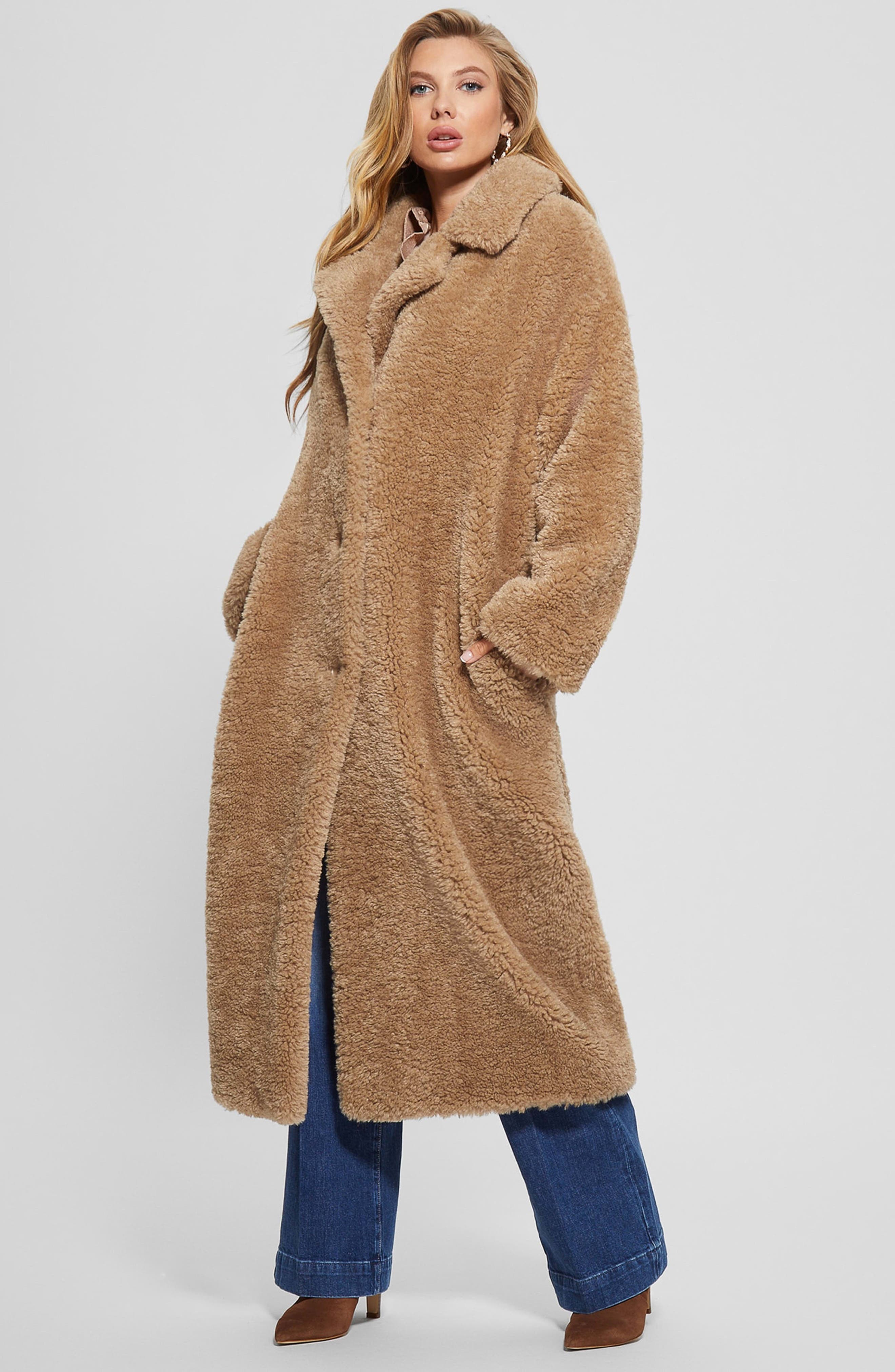 Guess store Faux-Shearling Overcoat