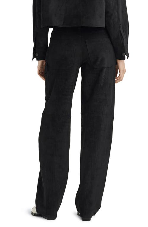Rag & Bone Wide-leg Jeans In Blkfx Suede