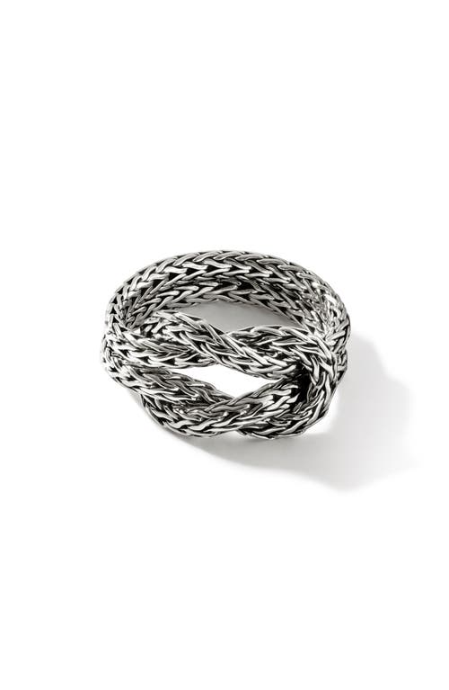 John Hardy Love Knot Chain Ring in Silver at Nordstrom