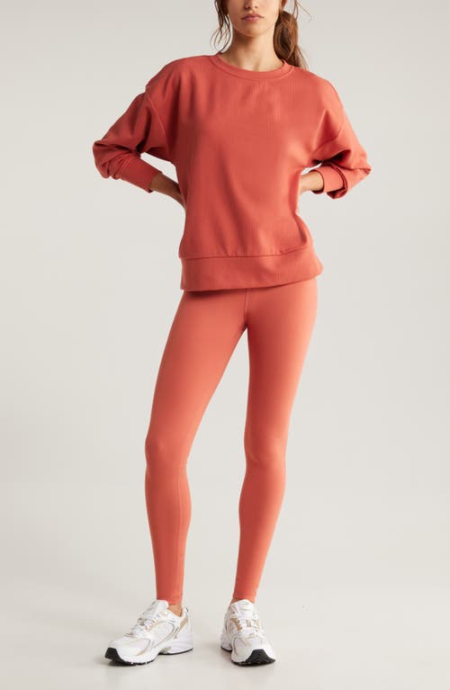 Shop Zella Live In High Waist Leggings In Rust Redwood