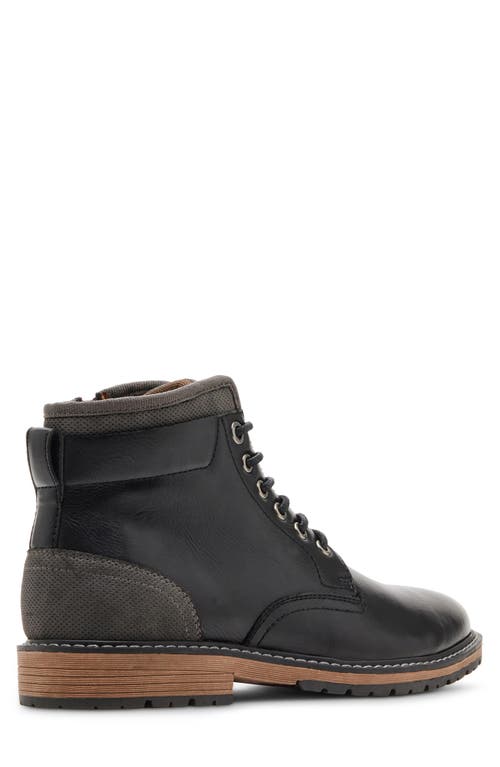 Madden Taskorn Combat Boot In Black Leather Pu