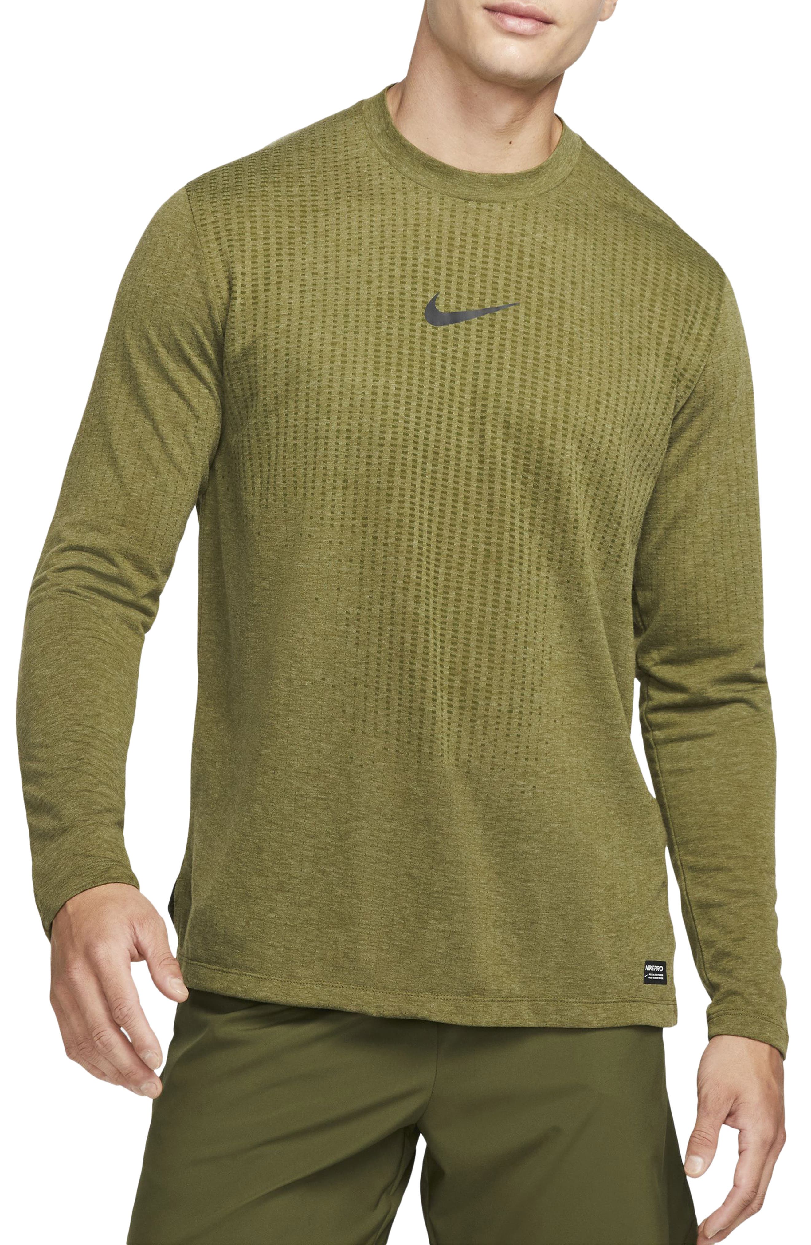 nike long sleeve dri fit black