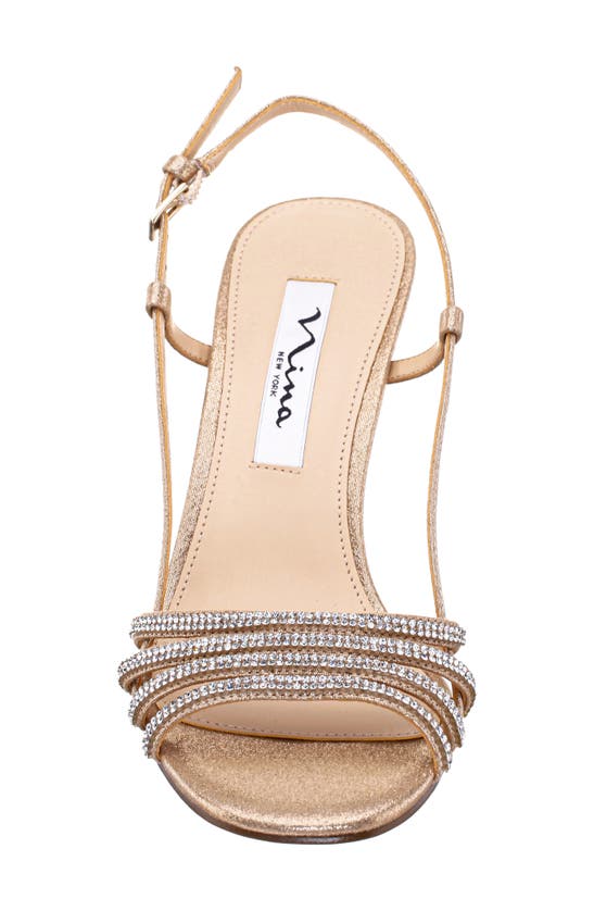 Shop Nina Avaley Slingback Sandal In Taupe Reflective Suedette