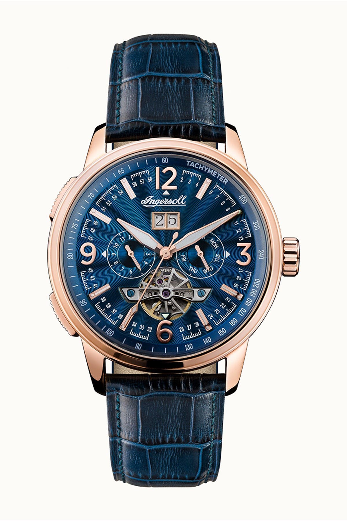 Ingersoll Watches Men's Regent Automatic Leather Strap Watch In Blue