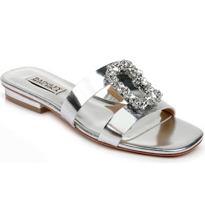 Badgley Mischka Josette Slide Sandal- Metallic
