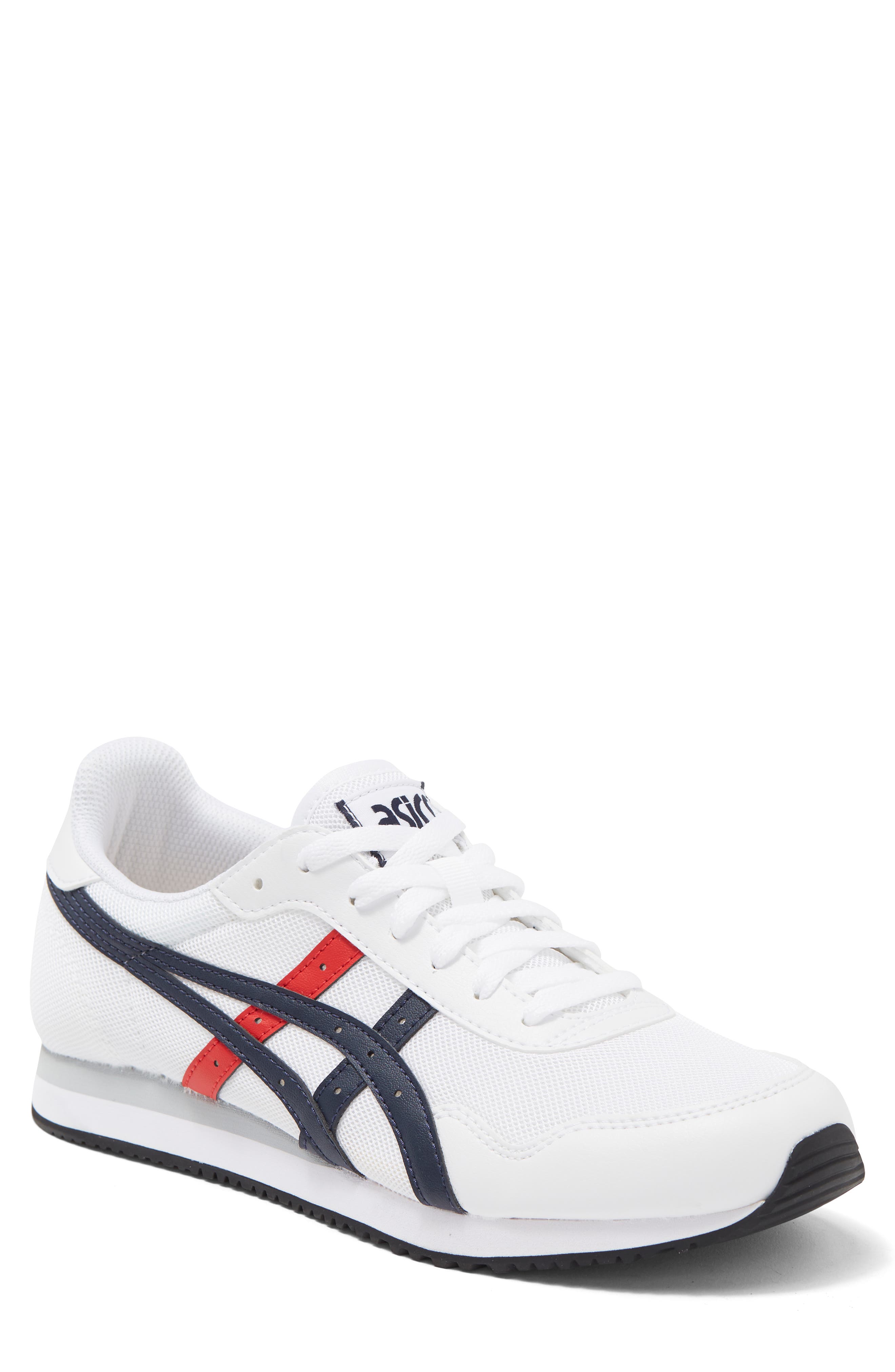 asics red white and blue wrestling shoes