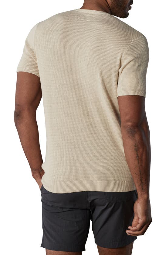 The Normal Brand Waffle Stitch Short Sleeve Sweater In Tan