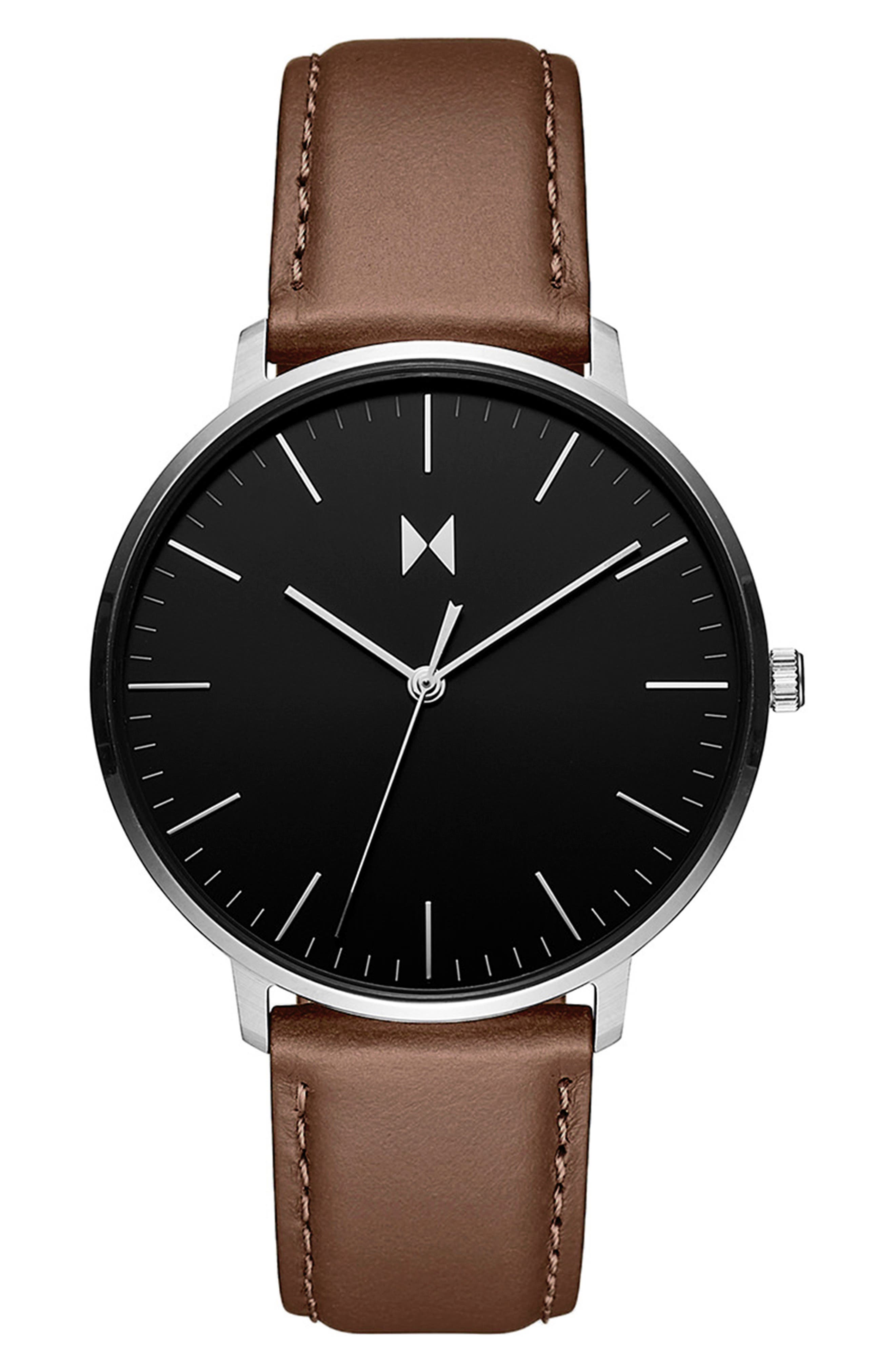 Legacy Slim Leather Strap Watch