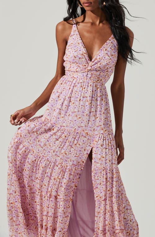 Astr The Label Elsa Floral Maxi Dress In Pink Multi