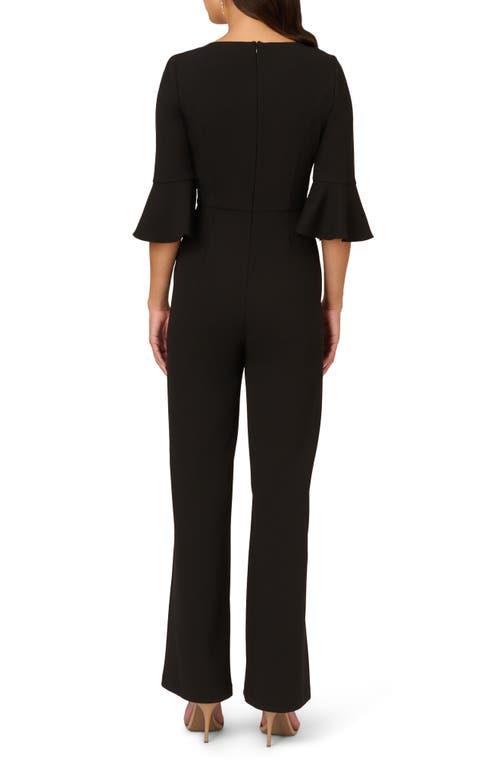 ADRIANNA PAPELL ADRIANNA PAPELL TIE WAIST WIDE LEG JUMPSUIT