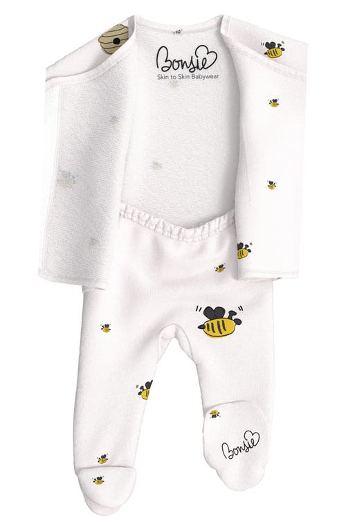 Shop Bonsie Baby Skin To Skin Footie In Bees/honey