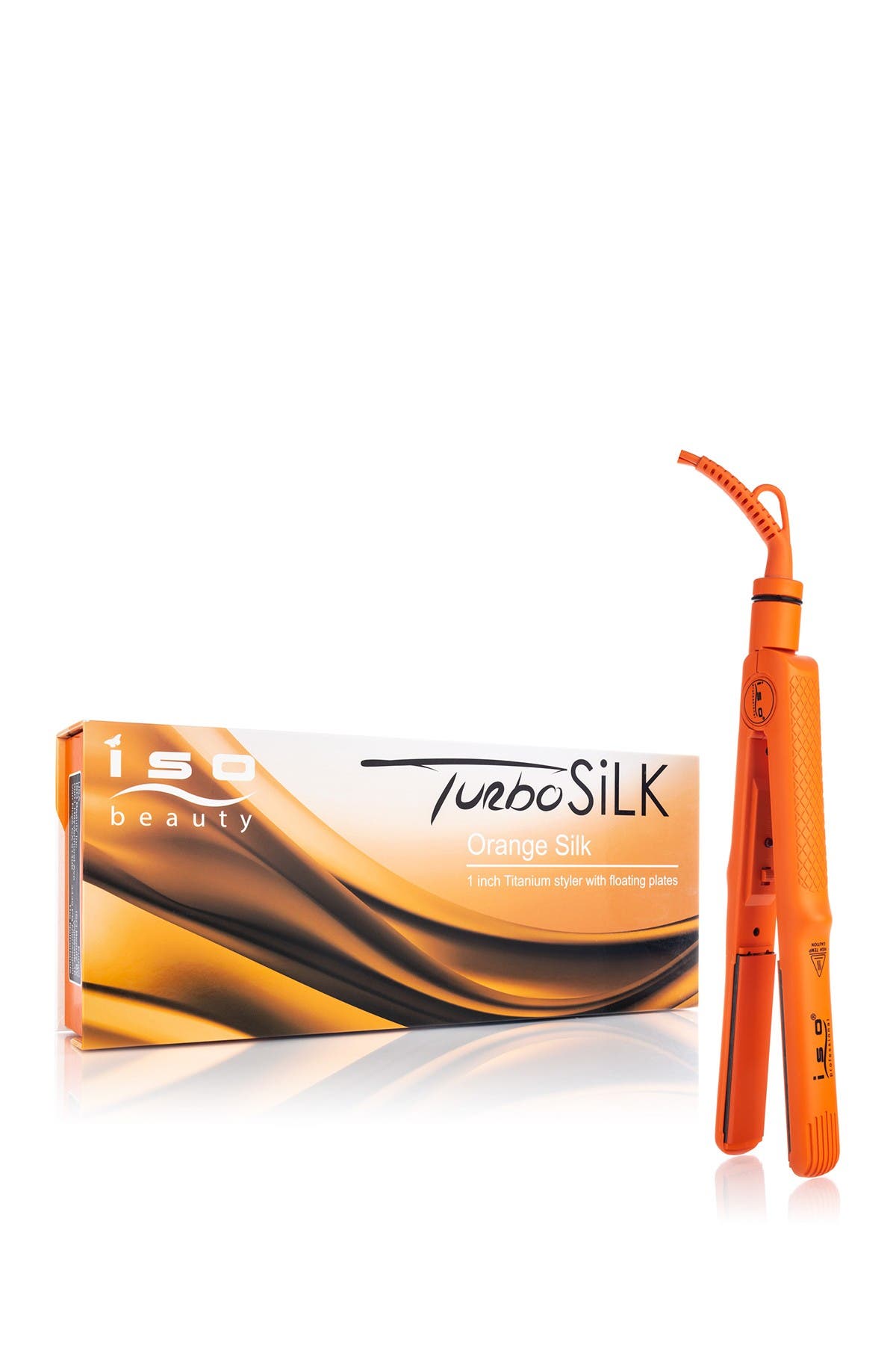 Iso Beauty Turbo Silk Titanium Straightener With Curved Plates In Orange