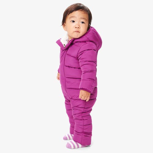 Shop Primary Baby Parka Puffer Suit In Boysenberry