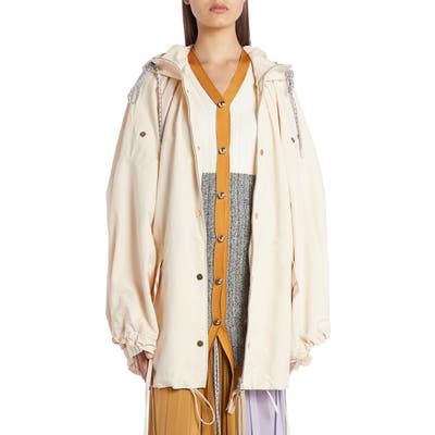 2 Moncler 1952 Drawstring Balloon Jacket, (fits like 2-4 US) - Ivory