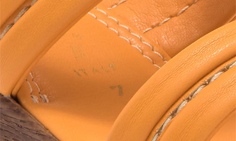 Shop Italian Shoemakers Fayette Platform Wedge Slide Sandal In Burnt Orange