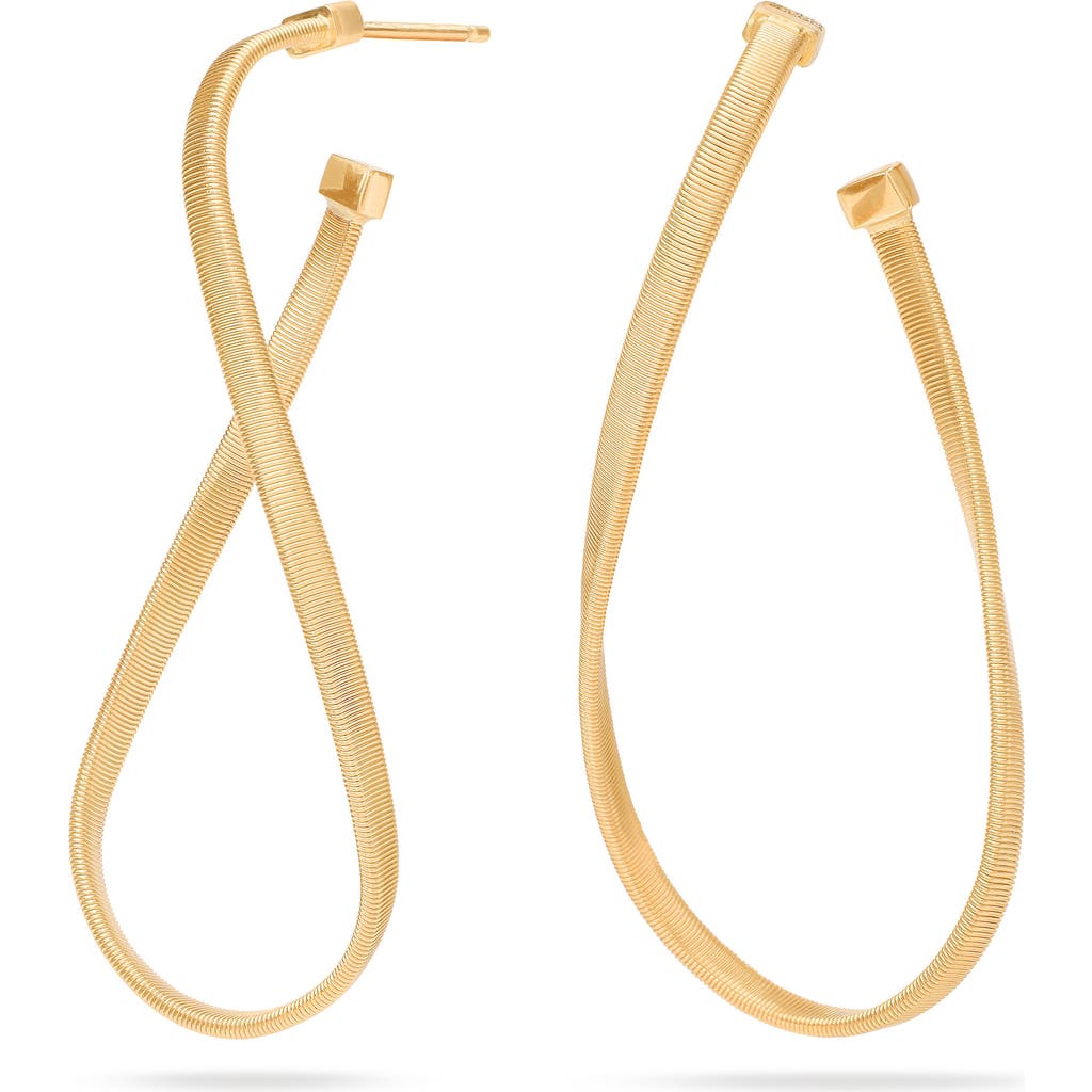 Marco Bicego Marrakech Twist Hoop Earrings In 18k Yellow Gold
