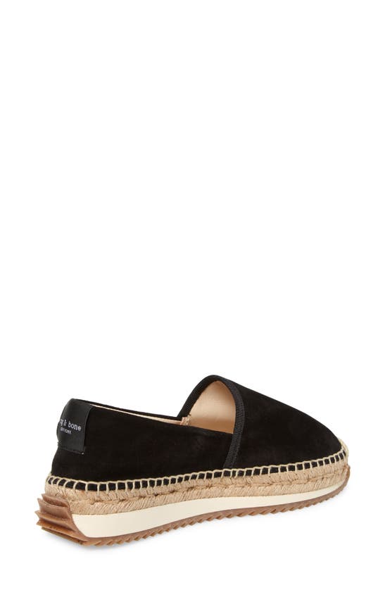 Rag & Bone Espadrille Slip-on Sneaker In Black Suede