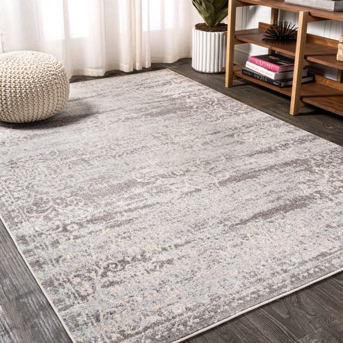 Jonathan Y Minori Filigree Medallion Area Rug In Light Gray/cream