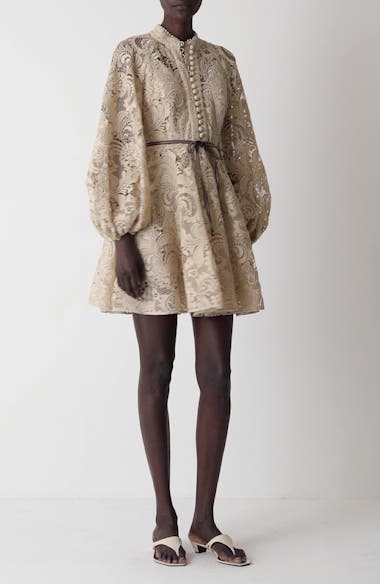 Zimmermann Waverly Long Sleeve Lace Minidress Nordstrom