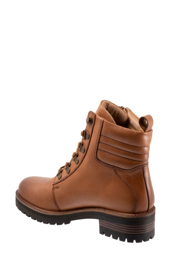 Softwalk Everett Combat Boot In Luggage Leather