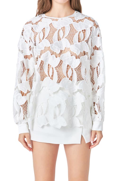 Shop Endless Rose Floral Lace Top In White