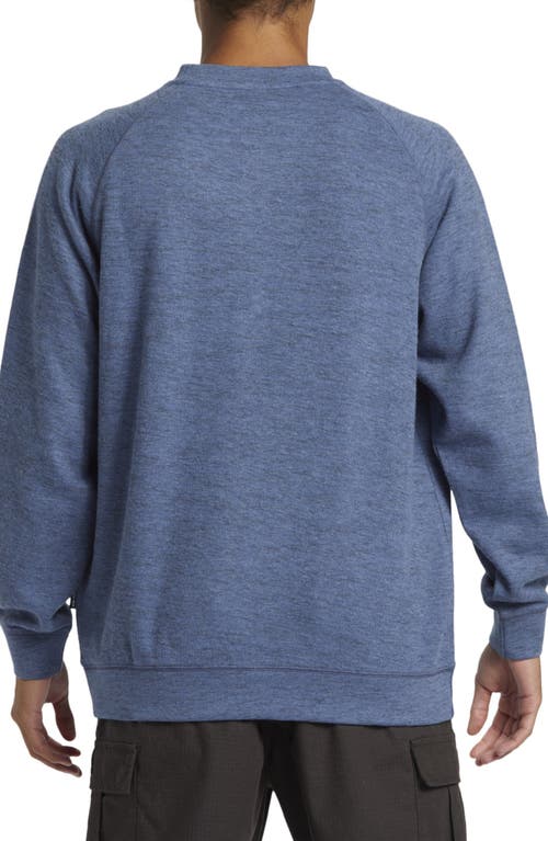 Quiksilver Raglan Sleeve Sweatshirt In Nebulas Blue Heather