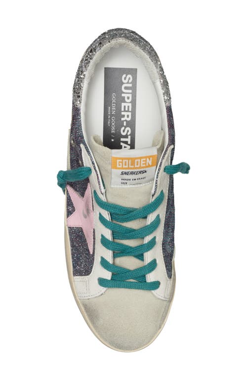 Golden Goose Super-star Low Top Sneaker In Purple Black Leo/ice/pink