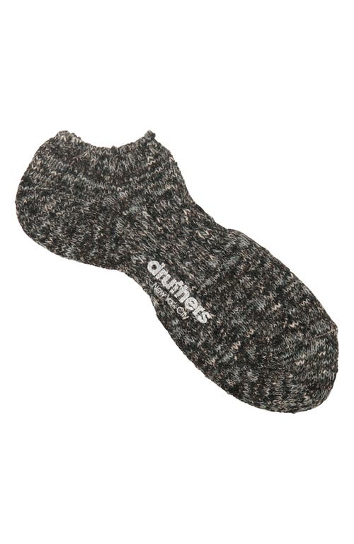 Druthers Recycled & Organic Cotton Blend No-Show Socks in Charcoal