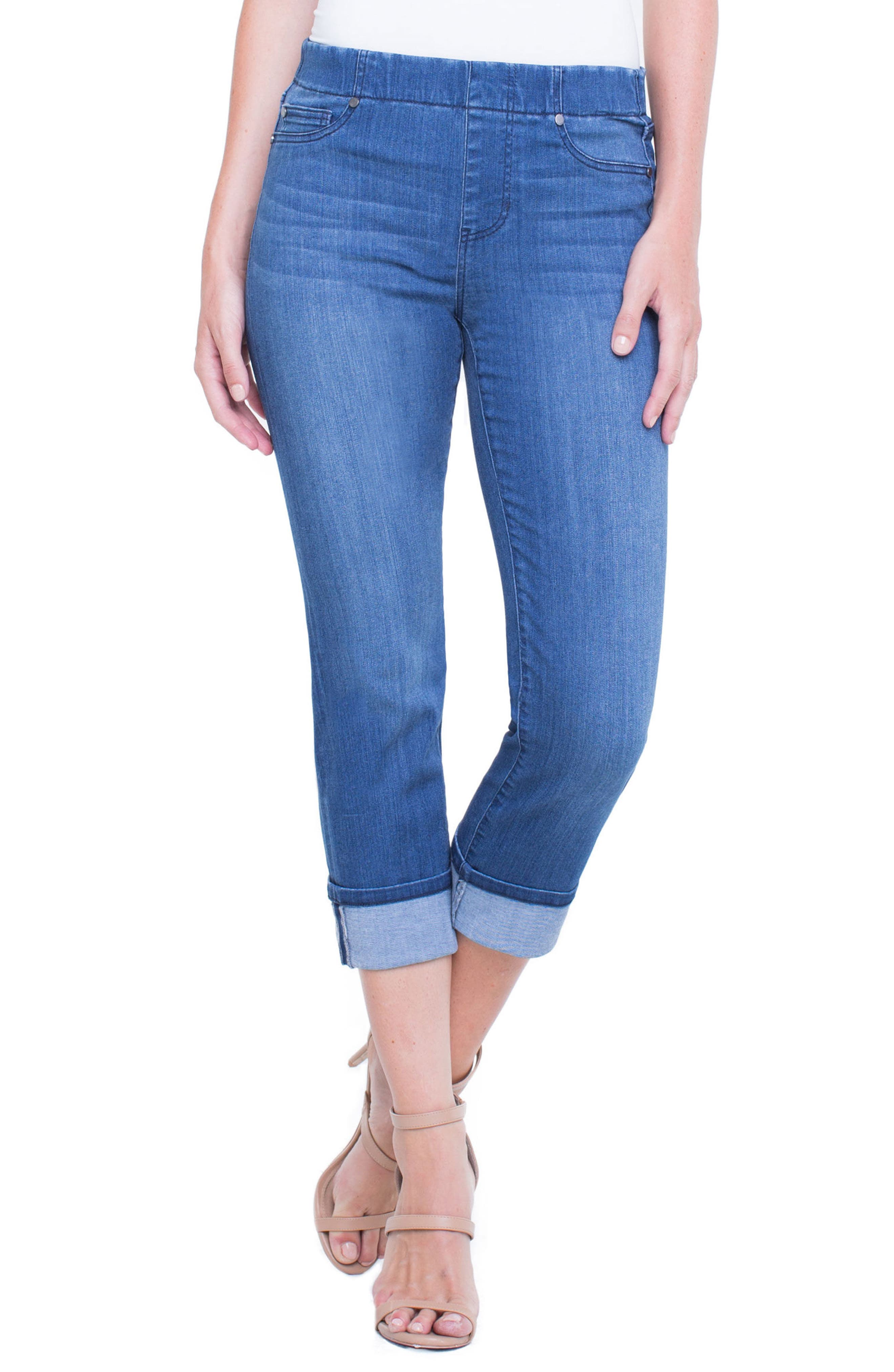 Liverpool Chloe PullOn Roll Cuff Capri Jeans Nordstrom