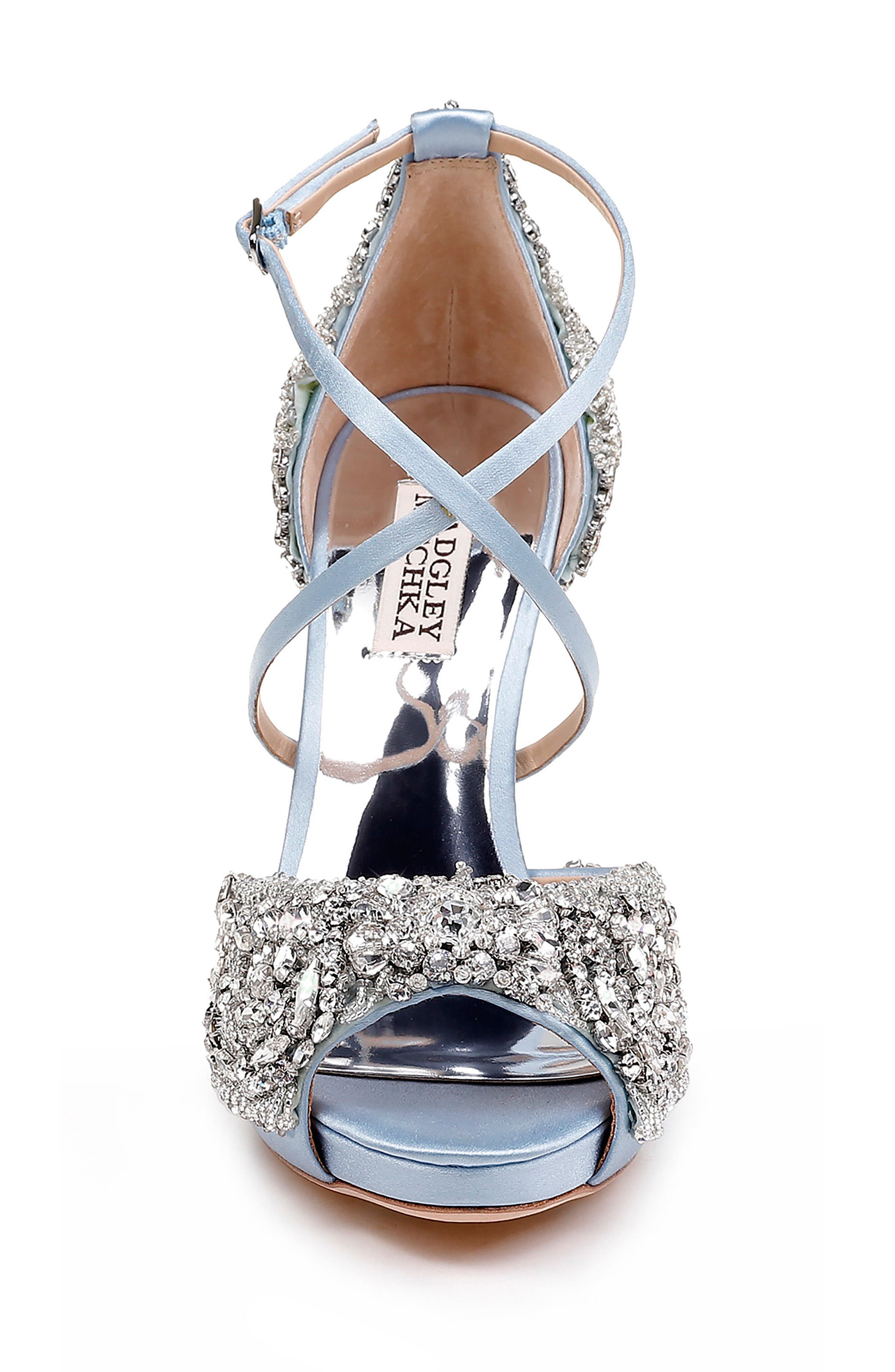 badgley mischka hyper crystal embellished sandal