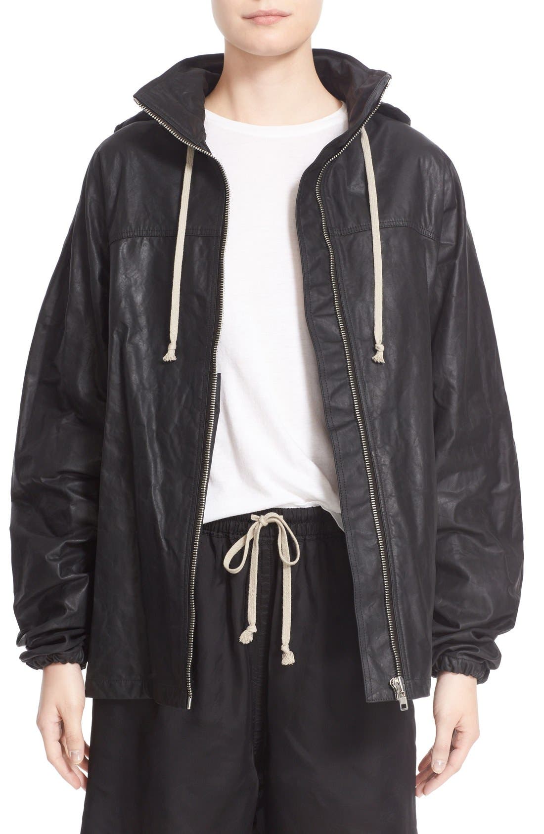 Rick Owens Hooded Leather Jacket Nordstrom
