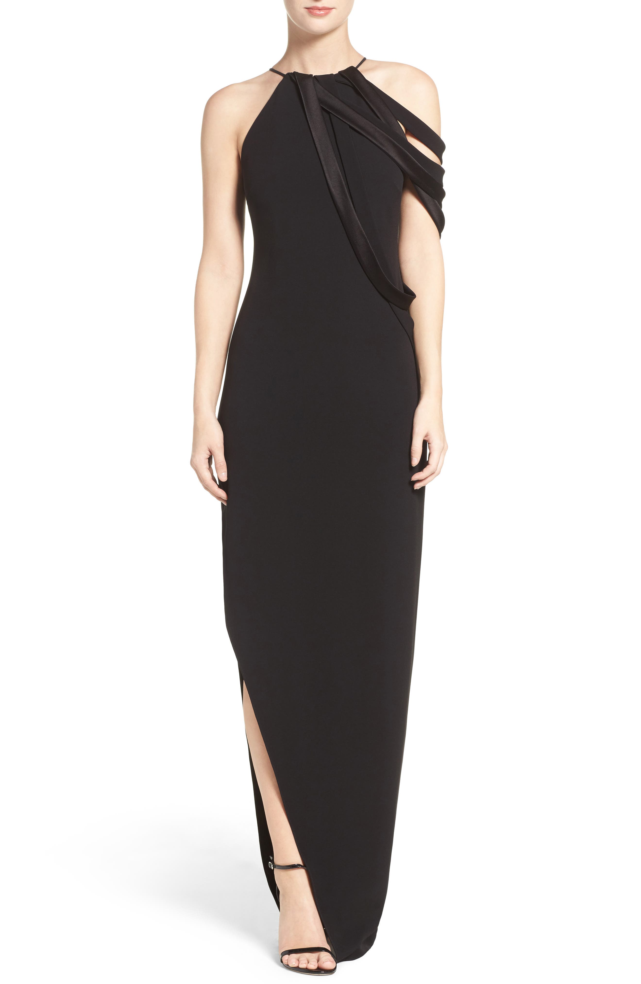 Halston Heritage Drape Sleeve Gown Nordstrom