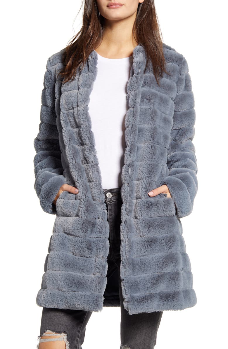 BB Dakota Anything For You Quilted Faux Fur Coat | Nordstrom