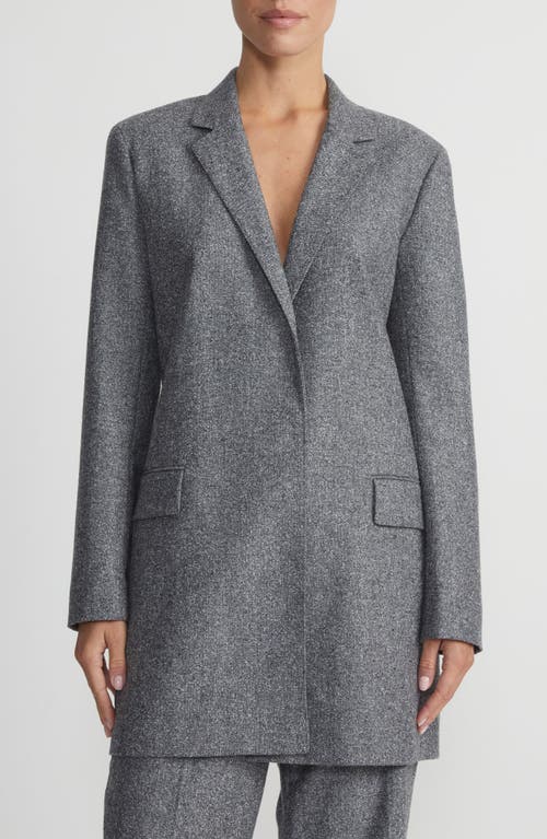 Lafayette 148 Flecked Donegal Flap Pocket Jacket In Graphite Multi