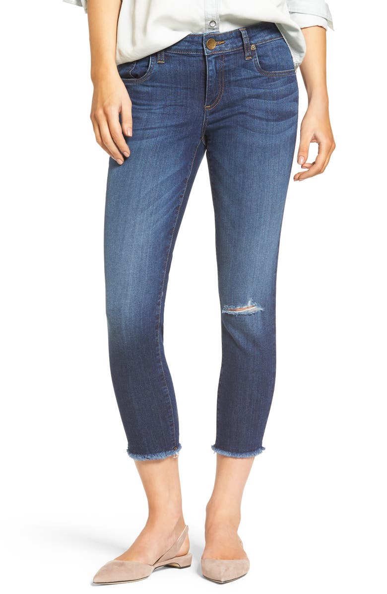 KUT from the Kloth Donna Ripped Crop Jeans (Peaceable) (Regular ...