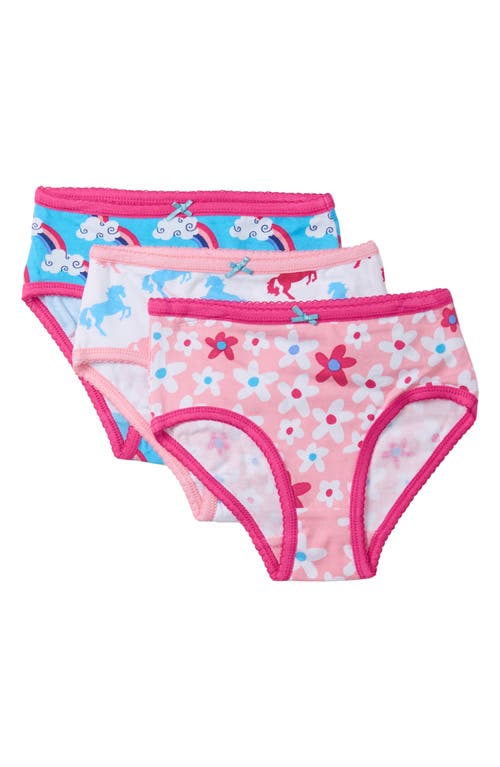 Hatley Kids' Fun Prints 3-Pack Assorted Cotton Briefs Blue at Nordstrom,
