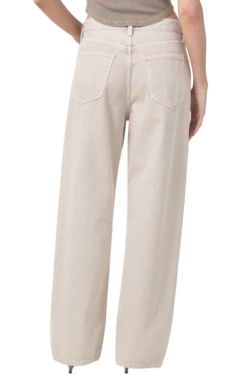 Shop Agolde Low Slung Baggy Organic Cotton Jeans In Tusk