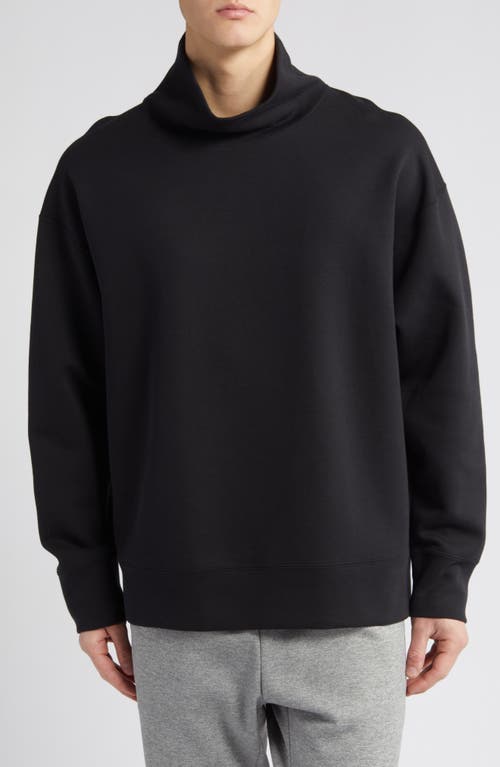 Nike Tech Fleece Turtleneck Sweatshirt In Black/black
