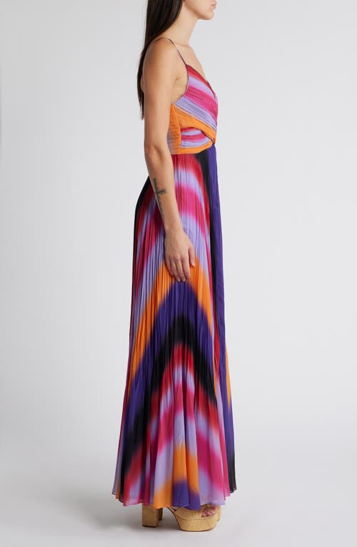 Kobi Halperin Jules Maxi Cocktail Dress In Scarlet Multi