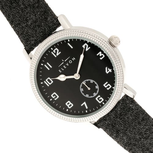ELEVON ELEVON NORTHROP WOOL-OVERLAID LEATHER-BAND WATCH 