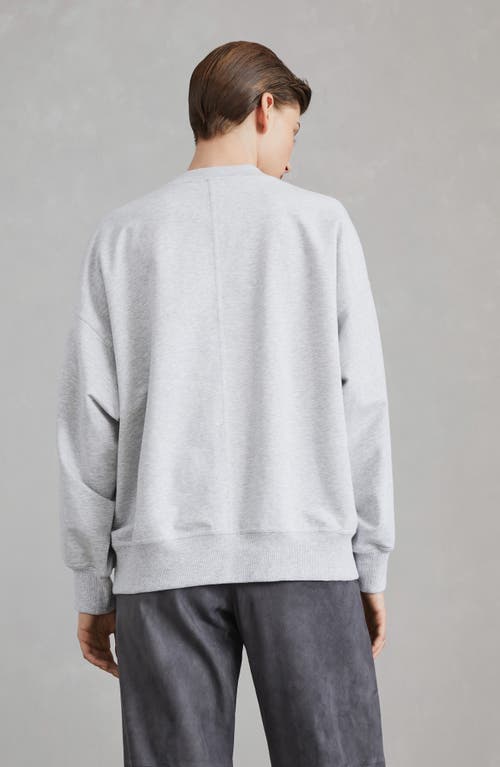 Shop Brunello Cucinelli Lightweight French Terry Sweatshirt In Silver