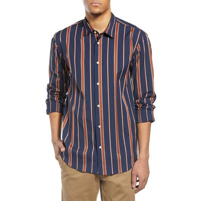 Scotch & Soda Stripe Button-Up Shirt, Blue