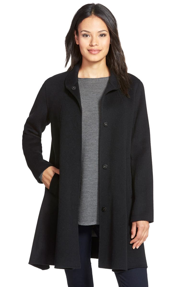 Eileen Fisher High Collar Double Face Wool Coat | Nordstrom