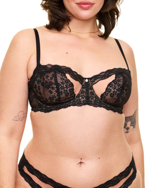 Adore Me Melrose Unlined Balconette Bra In Black