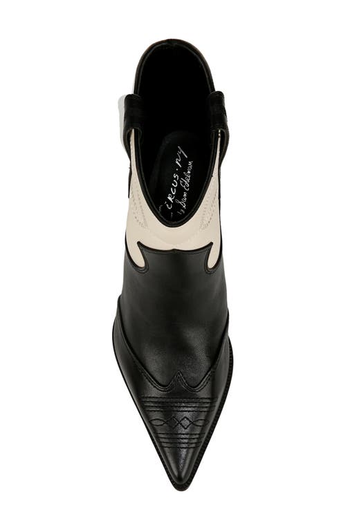 Shop Circus Ny By Sam Edelman Yolanda Western Bootie In Black/vanilla Bean