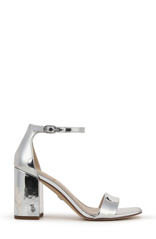 Shop Sam Edelman Daniella Ankle Strap Sandal In Soft Silver